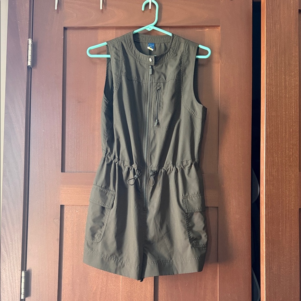 Olive Utility Romper